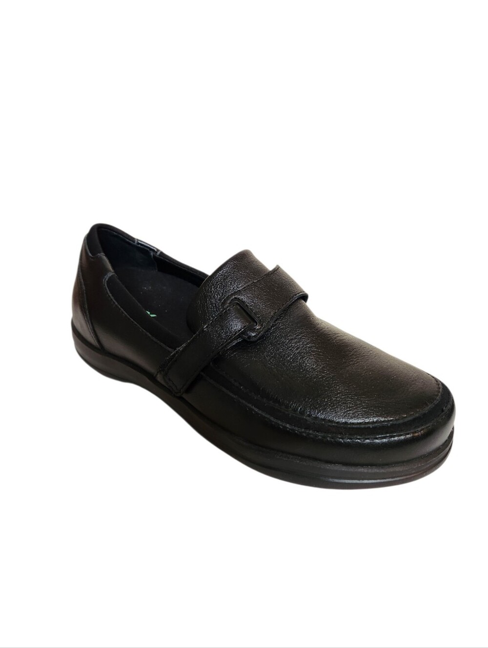 NEW Apex Evelyn Black Leather Slip Resistant Loafer US 9.5